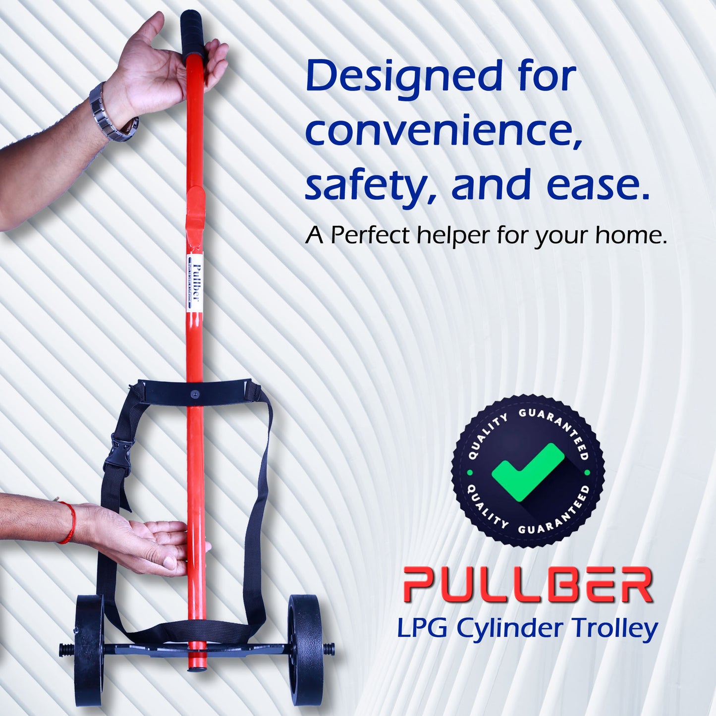 PULLBER EasyRoll Gas Cylinder Trolley - Effortless and Safe LPG Cylinder Handling for Everyone