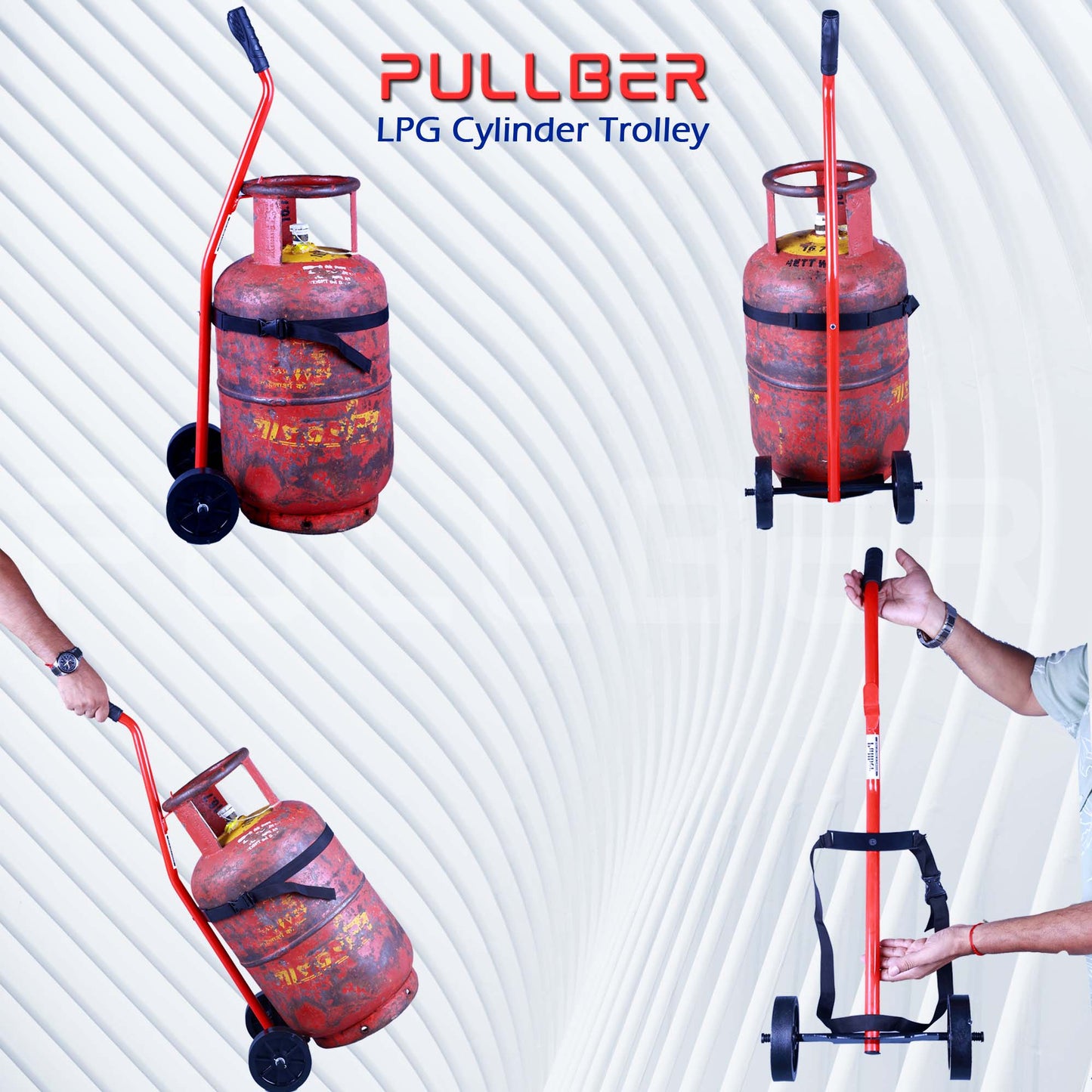 PULLBER EasyRoll Gas Cylinder Trolley - Effortless and Safe LPG Cylinder Handling for Everyone